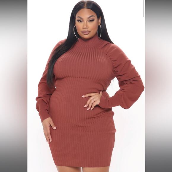 NEW Fashion Nova Milan Sweater Mini Dress Size 2X - Picture 2 of 12